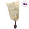 vidaXL 4 db n&ouml;v&eacute;nyv&eacute;dő huzat zsin&oacute;rral 70 g/m&sup2; 0,8 x 1 m