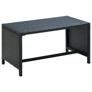 vidaXL fekete polyrattan doh&aacute;nyz&oacute;asztal 70 x 40 x 38 cm