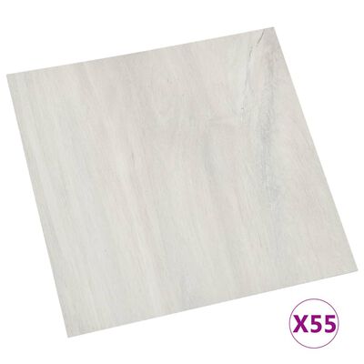 vidaXL 55 db krémszínű öntapadó PVC padlólap 5,11 m²