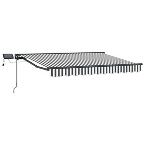 vidaXL K&eacute;zi napellenző keret LED vil&aacute;g&iacute;t&aacute;ssal 2,5 x 2 m