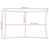 vidaXL krémszínű téglalap alakú oxford-szövet napvitorla 5 x 8 m