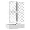 vidaXL Kerti cser&eacute;p 2 pcs Feh&eacute;r 80 x 40 x 125,5 cm Ac&eacute;l