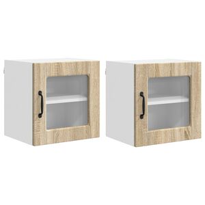 vidaXL Mosogat&oacute;g&eacute;p panel 2 pcs Sonoma t&ouml;lgy 40 x 31 x 40 cm Faanyag