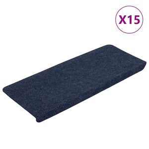 vidaXL 15 db k&eacute;k &ouml;ntapad&oacute; l&eacute;pcsőszőnyeg 65x24,5x3,5 cm