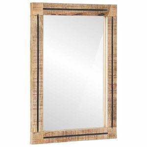 vidaXL T&uuml;k&ouml;r Falra szerelhető Barna &eacute;s fekete 70 x 50 x 3 cm &Uuml;veg