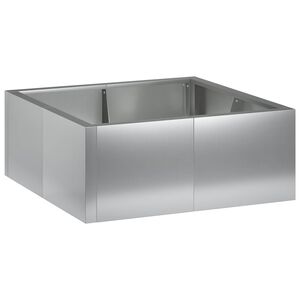 vidaXL T&aacute;mfal 4 db 100 x 100 x 30 cm Horganyzott Ac&eacute;l Ez&uuml;st
