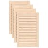 vidaXL 4 db tömör fenyőfa lamellás szekrényajtó 61,5 x 39,4 cm