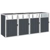 vidaXL antracitsz&uuml;rke ac&eacute;l kukat&aacute;rol&oacute; 4 db kuk&aacute;hoz 286 x 81 x 121 cm