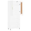 vidaXL magasf&eacute;nyű feh&eacute;r szerelt fa magasszekr&eacute;ny 69,5 x 34 x 180 cm