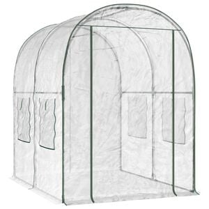vidaXL V&aacute;zszerkezetű &uuml;vegh&aacute;z &Aacute;tl&aacute;tsz&oacute; 160 x 200 x 192,5 cm PVC