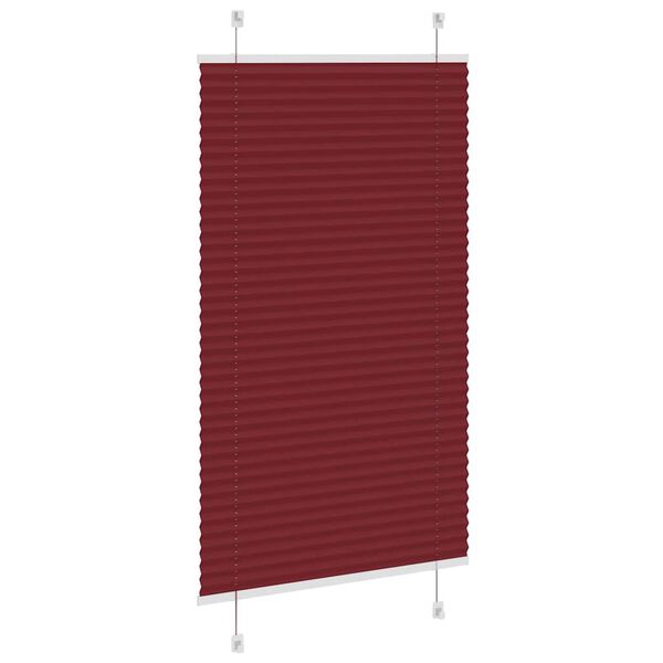 vidaXL plisz&iacute;rozott redőny Bordeaux piros 75x100 cm Sz&ouml;vetsz&eacute;less&eacute;g