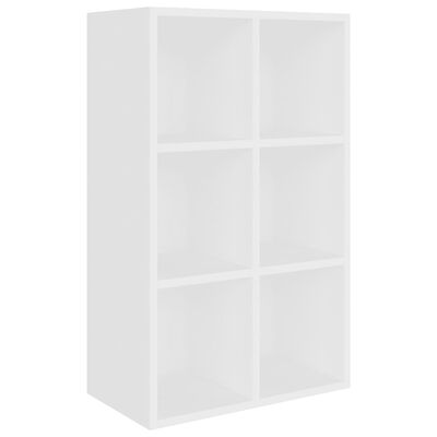 vidaXL fehér szerelt fa könyv-/tálalószekrény 66x30x98 cm