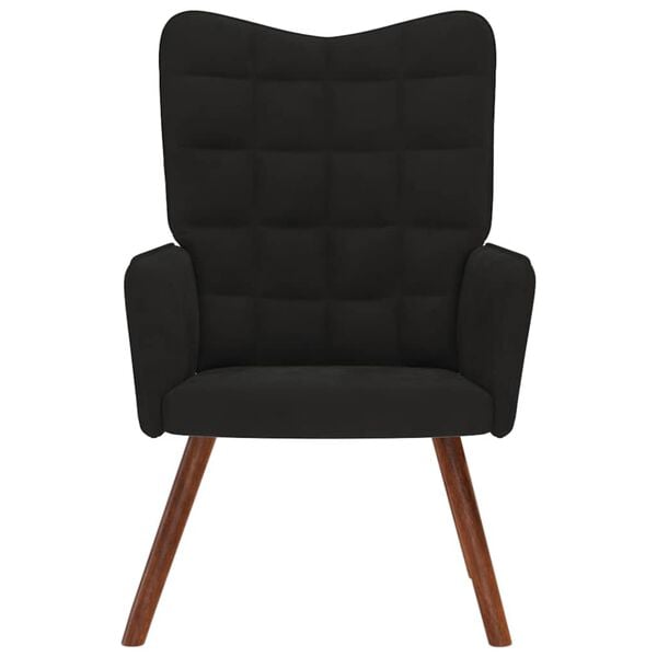 vidaXL fekete bársony pihenőszék