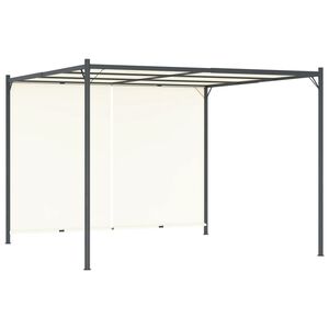 vidaXL feh&eacute;r-kr&eacute;msz&iacute;nű ac&eacute;lpergola &aacute;ll&iacute;that&oacute; tetővel 3 x 3 m