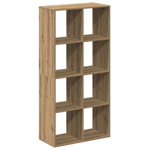 vidaXL k&eacute;zműves t&ouml;lgy sz&iacute;nű fa elv&aacute;laszt&oacute; k&ouml;nyvespolc 69,5x29x137,5 cm