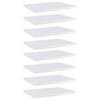 vidaXL 8 db magasf&eacute;nyű feh&eacute;r forg&aacute;cslap k&ouml;nyvespolc 40 x 30 x 1,5 cm