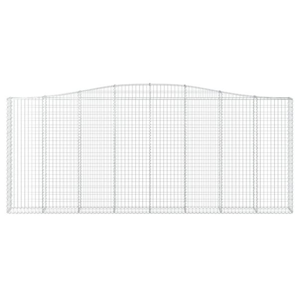 vidaXL 9 db &iacute;ves horganyzott vas gabion kos&aacute;r 400x30x160/180 cm