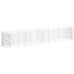 vidaXL horganyzott vas gabion magas&aacute;gy&aacute;s 600x100x100 cm