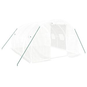 vidaXL feh&eacute;r &uuml;vegh&aacute;z ac&eacute;lv&aacute;zzal 12 m&sup2; 4x3x2 m