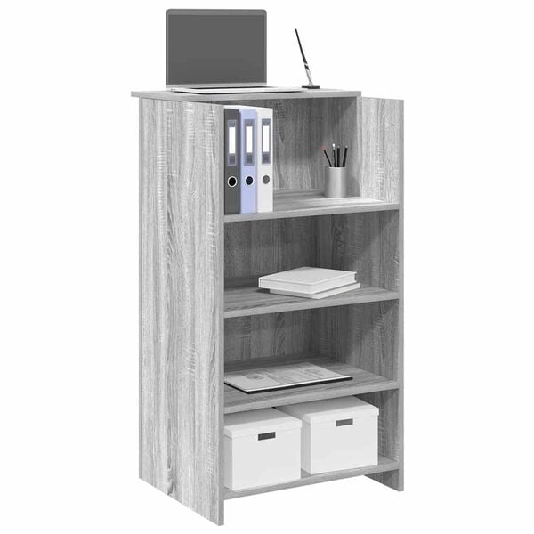 vidaXL recepciós pult szürke sonoma 55x50x103,5 cm szerelt fa