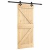 vidaXL Cs&uacute;sz&oacute; ajt&oacute; Term&eacute;szetes &eacute;s Fekete 85 x 210 cm Szil&aacute;rd Fenyőfa