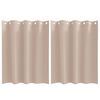 vidaXL Fekete F&uuml;gg&ouml;ny Gyűrűkkel 2 pcs T&oacute;psz&iacute;nű 140 x 140 cm Poli&eacute;szter