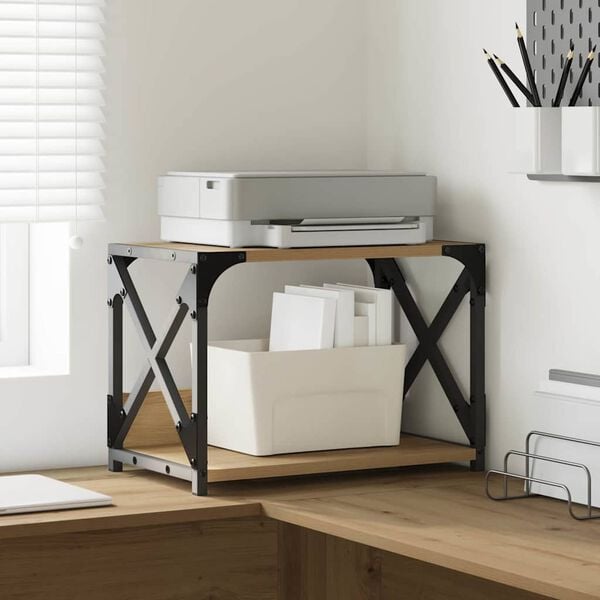 vidaXL Nyomtat&oacute;&aacute;llv&aacute;ny Artisan t&ouml;lgy 44 x 26 x 31.5 cm Faanyag