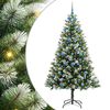 vidaXL Műanyag Hajtogat&oacute;s Kar&aacute;csonyfa Havas Designnal 300 LED