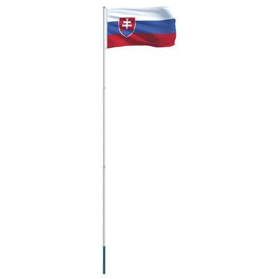 vidaXL szlovák zászló alumíniumrúddal 4 m