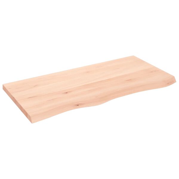 vidaXL kezeletlen t&ouml;m&ouml;r fa f&uuml;rdőszobai pult 100x50x(2-4) cm