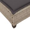 vidaXL világosszürke polyrattan napozóágy párnákkal 55x200x25,5 cm