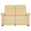 vidaXL 2 személyes krém mikroszálas szövet dönthető masszázsfotel