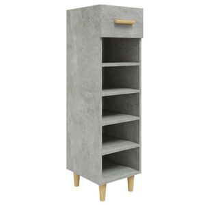 vidaXL betonsz&uuml;rke szerelt fa cipősszekr&eacute;ny 30 x 35 x 105 cm