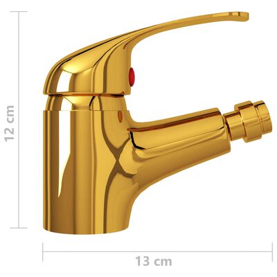 vidaXL aranyszínű fürdőszoba bidé csaptelep 13 x 12 cm