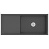 vidaXL fekete k&eacute;zzel k&eacute;sz&uuml;lt rozsdamentes ac&eacute;l mosogat&oacute;