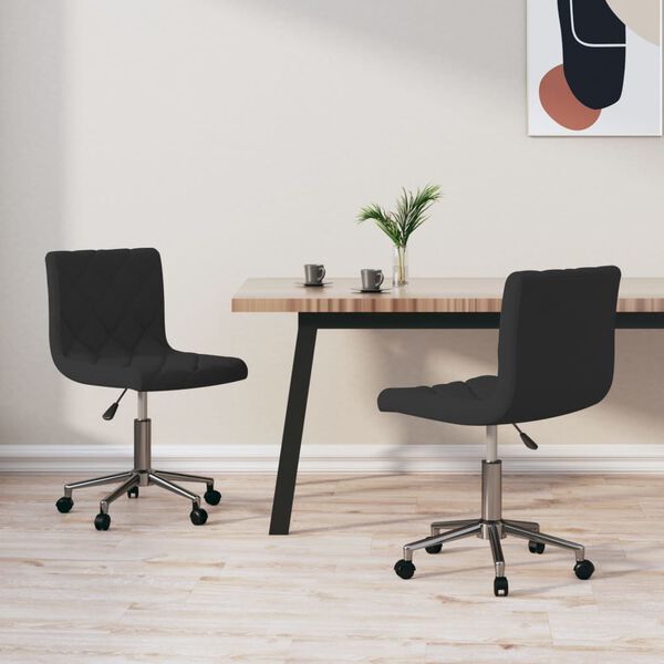 vidaXL 2 db fekete b&aacute;rsony forg&oacute; &eacute;tkezősz&eacute;k