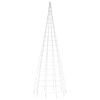 vidaXL meleg feh&eacute;r LED kar&aacute;csonyfa z&aacute;szl&oacute;r&uacute;dra 550 LED 300 cm