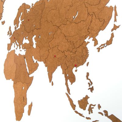MiMi Innovations Giant barna világtérkép fali dísz 280 x 170 cm