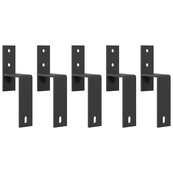 vidaXL fekete acél tolóajtó fémszerelék készlet 152,5 cm