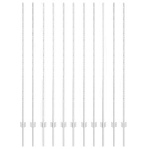 vidaXL Be&aacute;gyazott ker&iacute;t&eacute;soszlop 11 db Ez&uuml;st 200 cm Porsz&oacute;rt ac&eacute;l