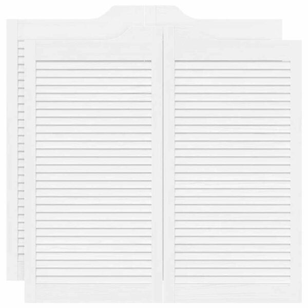 vidaXL feh&eacute;r lengőajt&oacute;k lamell&aacute;s kialak&iacute;t&aacute;s&uacute; 2 p&aacute;r 100x100 cm