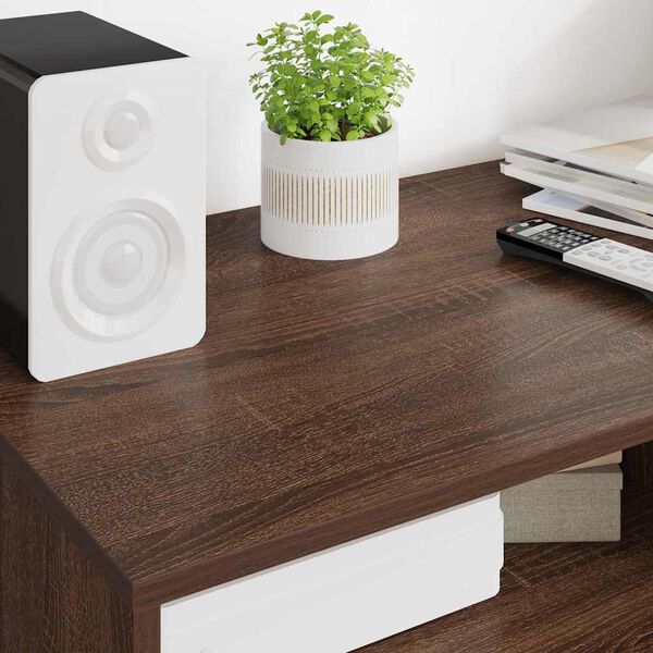 vidaXL TV szekr&eacute;ny fi&oacute;kkal Barna T&ouml;lgy 100 x 48 x 43 cm Faanyag