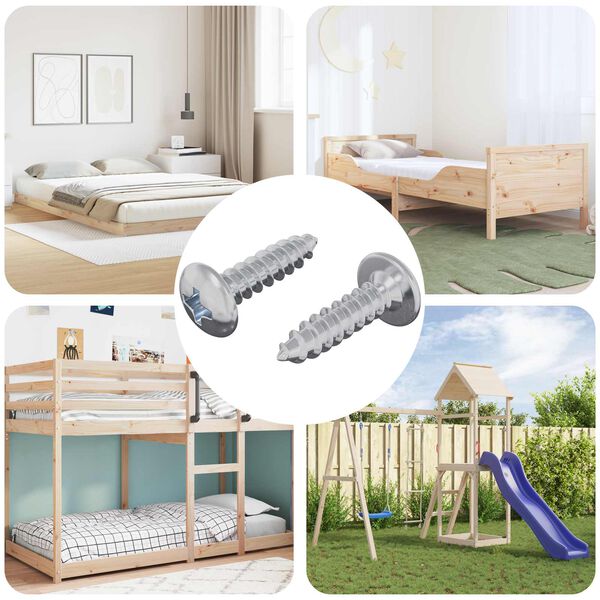 vidaXL Csavar 2 pcs Ez&uuml;st M4 x 16 mm Ac&eacute;l