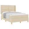 vidaXL Boxrug&oacute;s &aacute;gy fejt&aacute;ml&aacute;val Kr&eacute;m 140 x 190 cm sz&ouml;vet