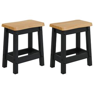 vidaXL B&aacute;rsz&eacute;k EKAI 2 db Fekete 40 x 29 x 45,5 cm T&ouml;m&ouml;r Fenyőfa