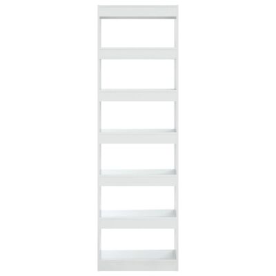 vidaXL magasfényű fehér könyvszekrény/térelválasztó 60 x 30 x 198 cm