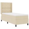 vidaXL LED Box Spring &Aacute;gy fejt&aacute;ml&aacute;val Kr&eacute;m 80 x 200 cm sz&ouml;vet