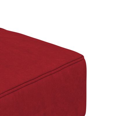 vidaXL kétszemélyes bordó bársony kanapéágy két párnával