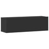 vidaXL 3 r&eacute;szes fekete szerelt fa TV-szekr&eacute;nyszett