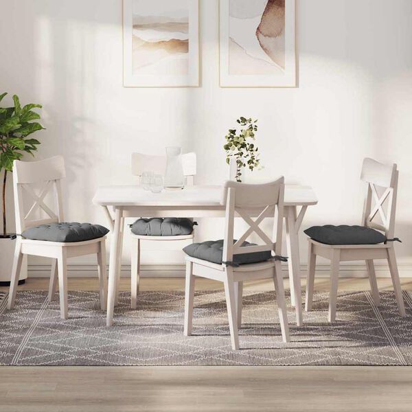 vidaXL Ülőpárnák 4 pcs Sötétszürke 40 x 40 x 6 cm Mikroszálas